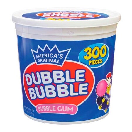United Stationers Supply Dubble Bubble Bubble Gum, Original Pink, 300/Tub CVT16403